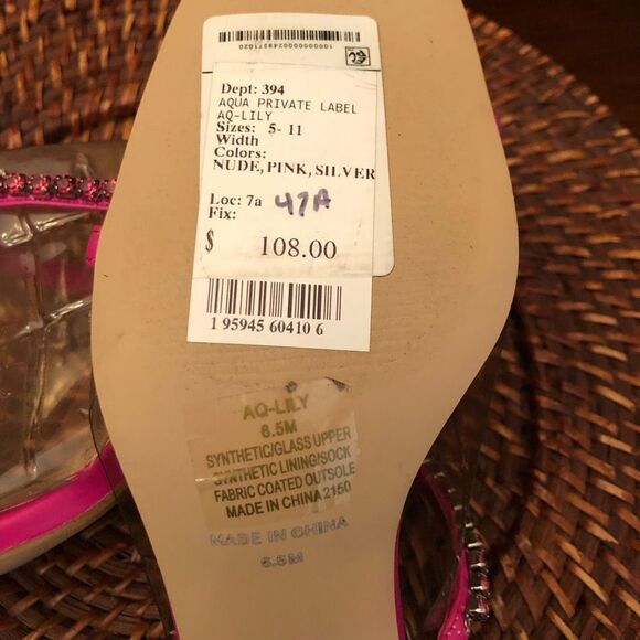 AQUA - 🎉HP🎉 - L Sz 6.5 “Lily” Slip-On Rhinestone Embellished Sandals. NWT! - Picture 9 of 14